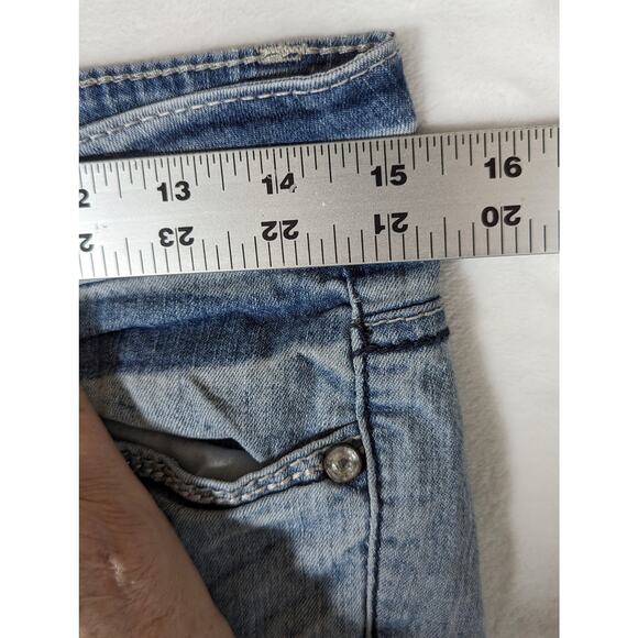 Lei Y2k Jeans sz 7 distressed as shown .Flare leg.see photos.Lightweight - Picture 7 of 11
